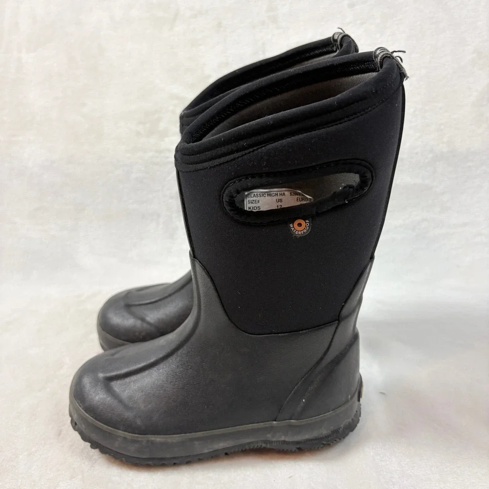Bogs‎ Classic High Boots Kids 12 Black Good Waterproof Insulated Neoprene Snow